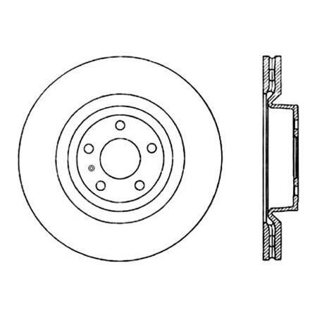 Centric StopTech Cryostop Premium High Carbon Rotor; Front, StopTech 125.33124CRY